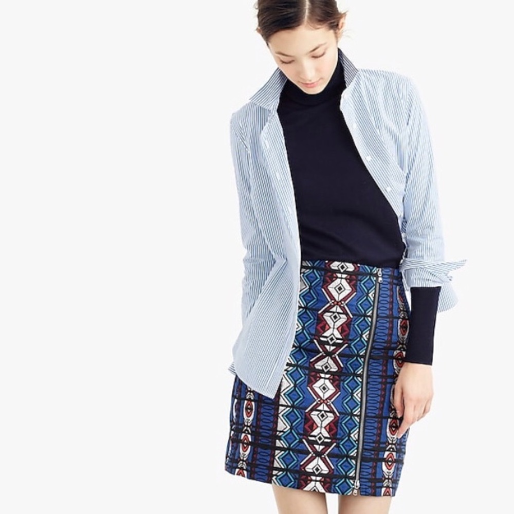 J Crew Skirt- metallic / jewel tones